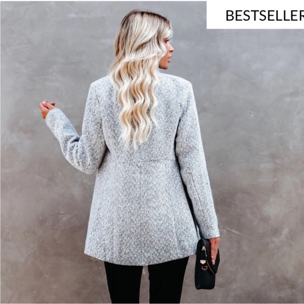 VICI TAYSHIA POCKETED COAT - HEATHER GREY - Picture 3 of 5